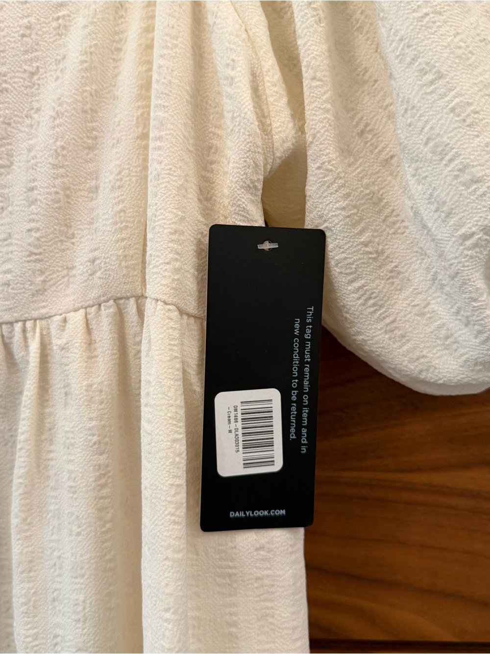 All Row NWT Cream Square-Neck Puff Sleeve Maxi Dress Boho Cottagecore Medium - Picture 8 of 15